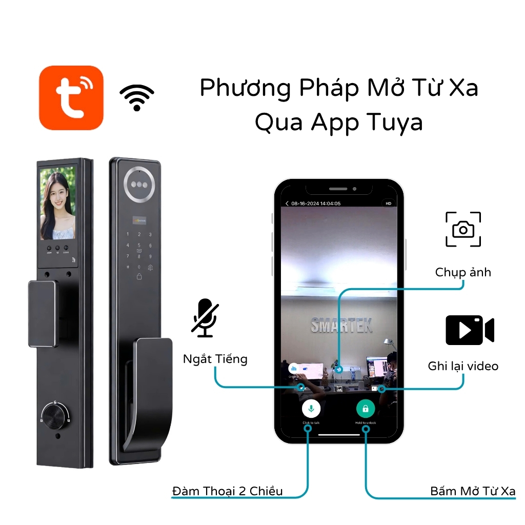 Khoá thông minh ST-S10 / Khoá căn hộ Face ID dành cho mọi gia đình